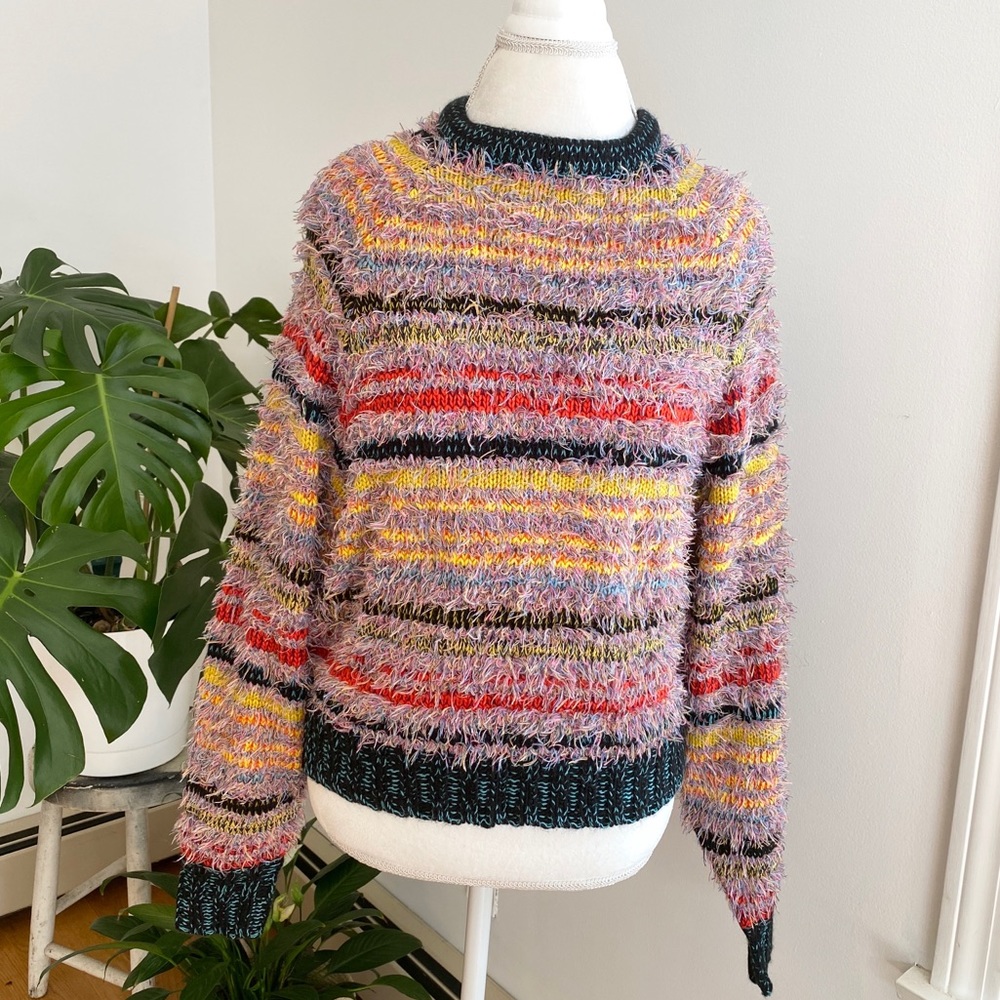 New Urban Outfitters Fuzzy striped Sweater